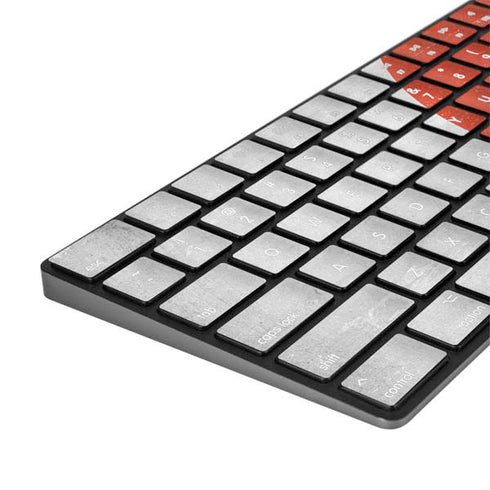 Japanese Flag Distressed Magic Keyboard with Numeric Keypad Skin